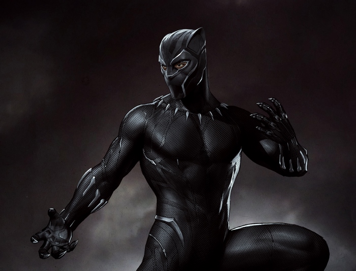 Black Panther in his iconic suit