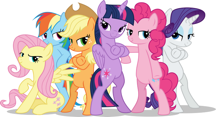 My Little Pony: Friendship Is Magic main characters group pose