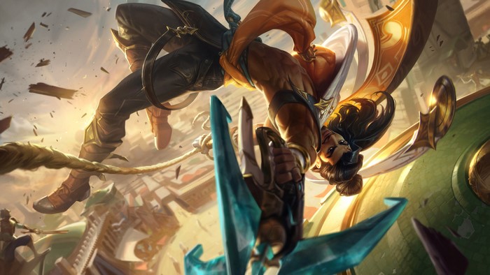 Akshan in action, League of Legends