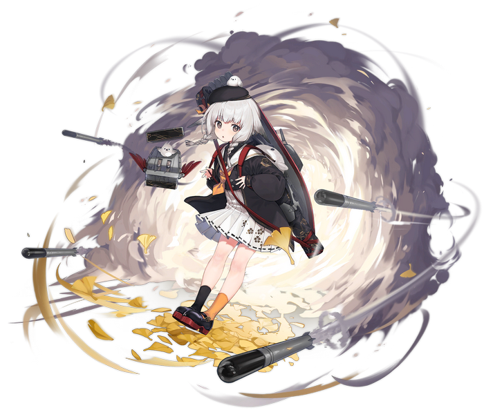Kazagumo (Azur Lane) in action with torpedoes