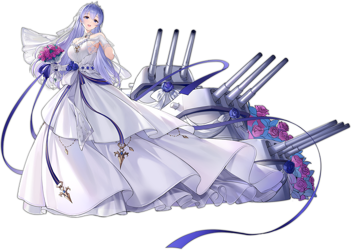 Azur Lane Rodney in Wedding Dress with Roses