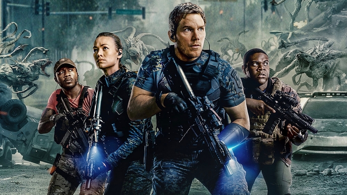 The Tomorrow War starring Chris Pratt and Yvonne Strahovski