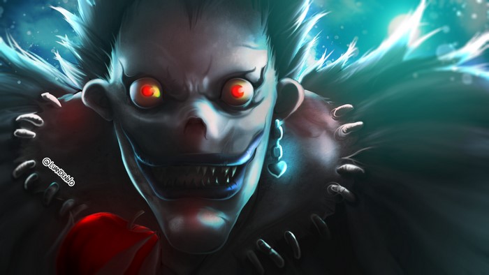 Ryuk from Death Note with Glowing Eyes