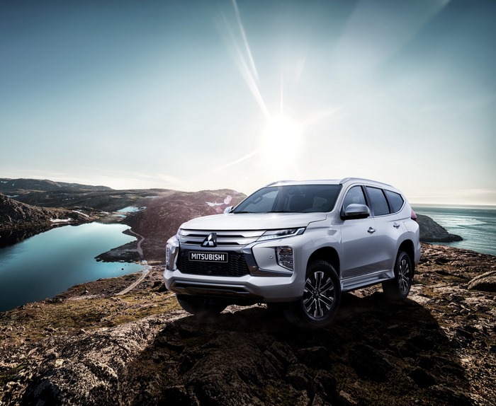 2021 Mitsubishi Pajero Sport SUV on rocky terrain