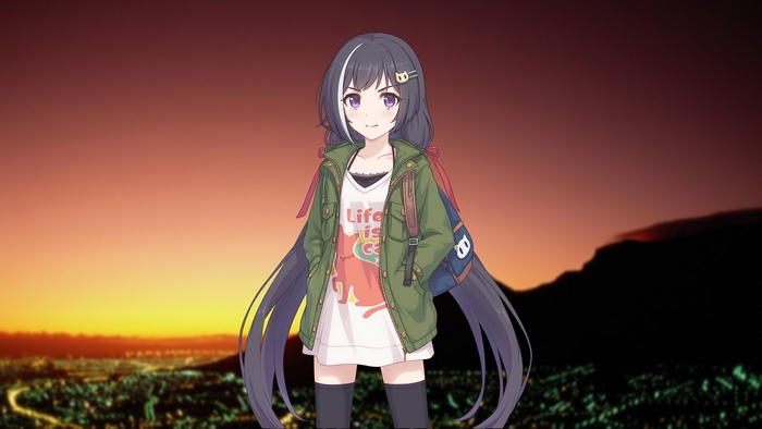 Kyaru from Princess Connect! Re:Dive at sunset