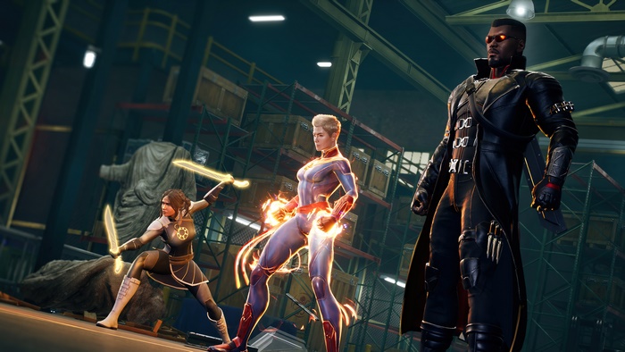 Blade, Captain Marvel, and Magik from Marvel's Midnight Suns