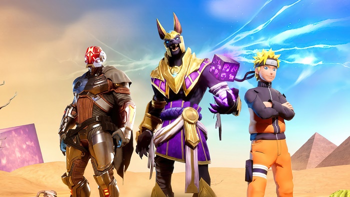 Naruto, Nasus, and a Soldier from Fortnite 4K