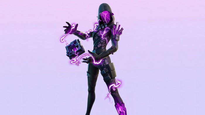 Fortnite skin with purple energy