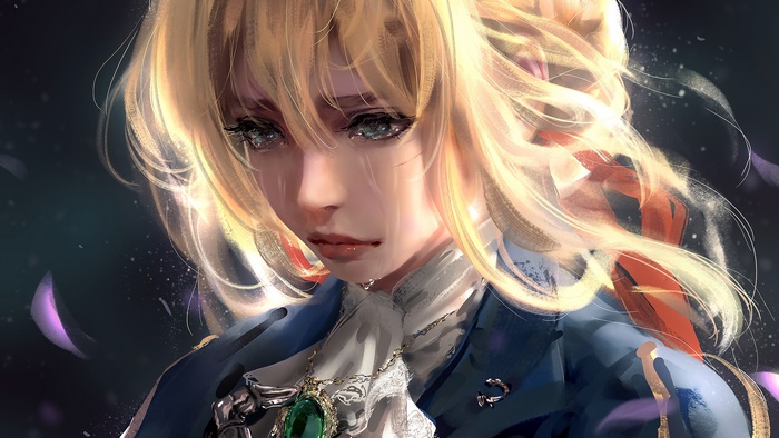 Violet Evergarden crying 4K