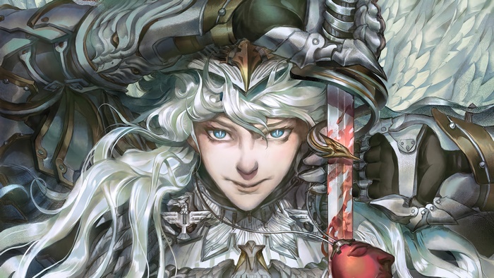 Griffith from Berserk with a sword