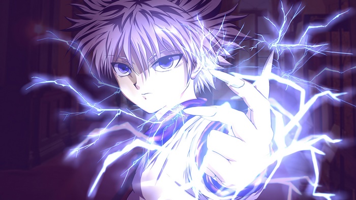 Killua from Hunter X Hunter with Electric Powers