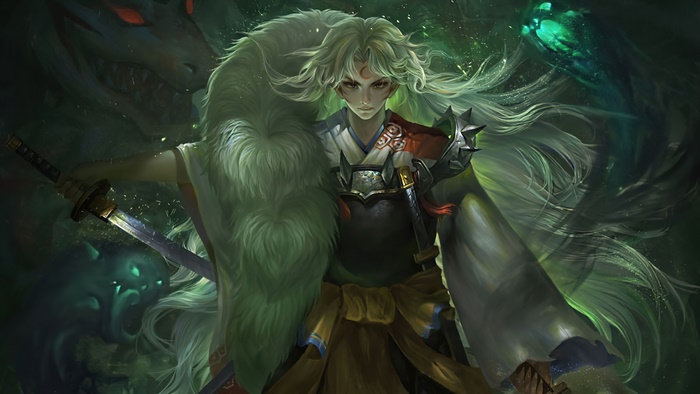Sesshomaru from Inuyasha anime art 4K