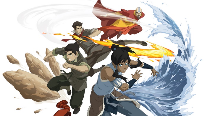 The Legend of Korra characters using bending