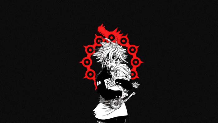 Meliodas from The Seven Deadly Sins holding a baby
