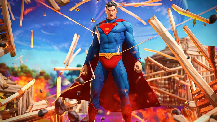 Superman from Fortnite in 4K
