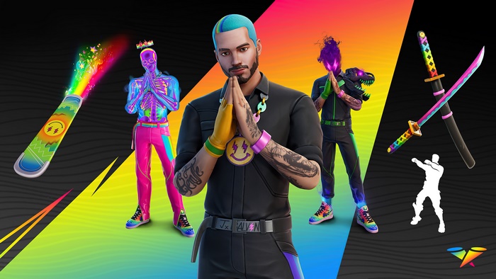 J Balvin skin set from Fortnite 4K