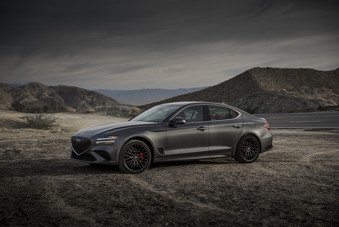 Grey 2022 Genesis G70 3.3T AWD luxury car