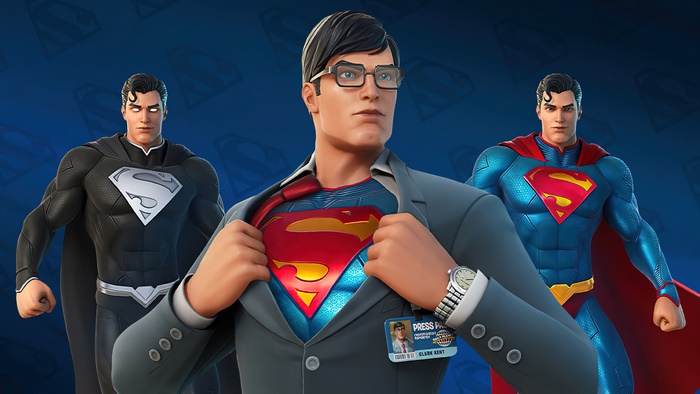 Superman and Clark Kent from Fortnite 4K