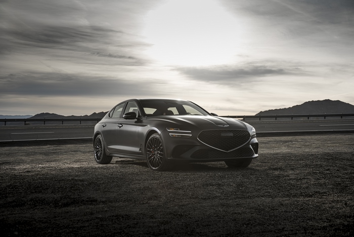 Grey 2022 Genesis G70 3.3T AWD luxury car
