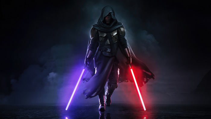 Darth Revan with Red and Purple Lightsabers 4K