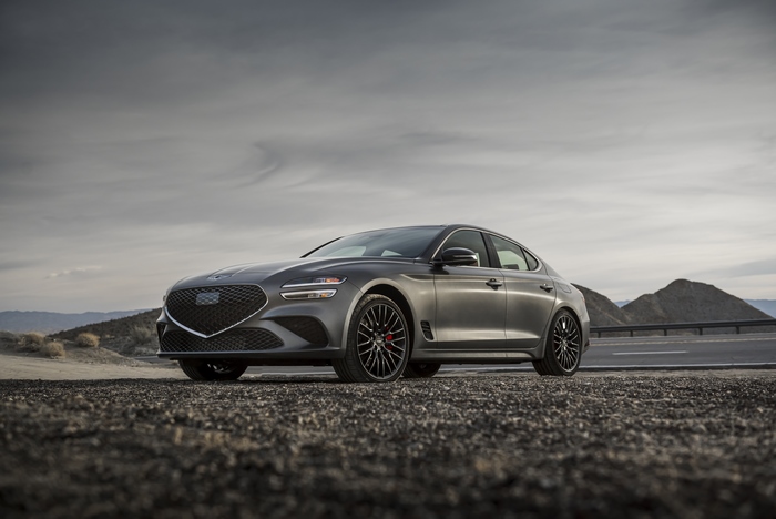 Grey 2022 Genesis G70 3.3T AWD luxury car