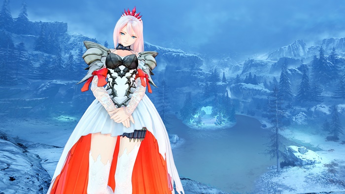 Shionne from Tales of Arise in a snowy landscape
