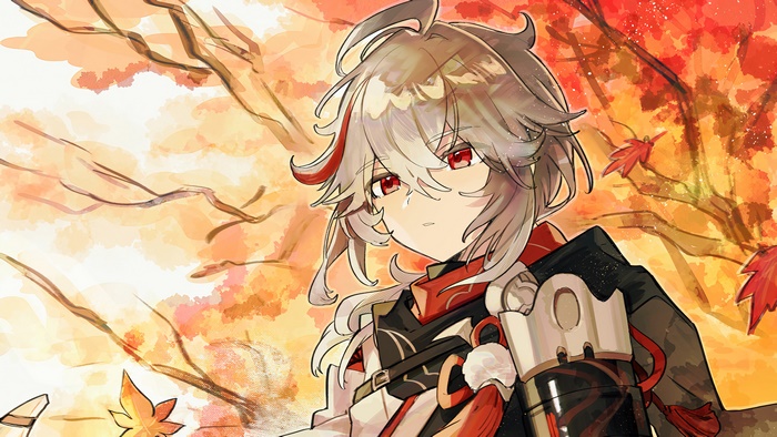 Kazuha from Genshin Impact in Autumn
