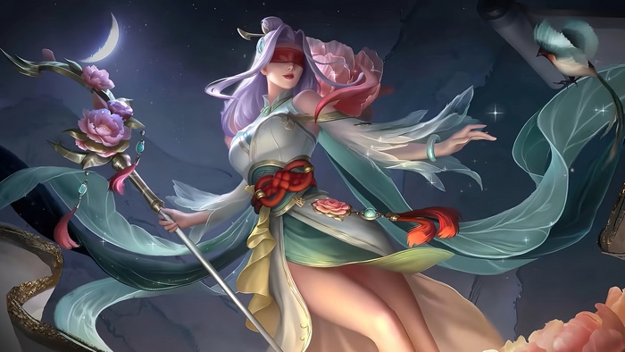 Pharsa from Mobile Legends Peony Bloom Skin 4K Art