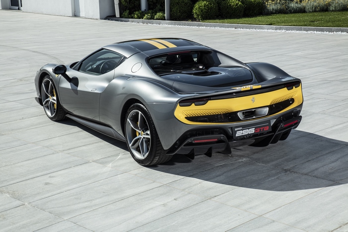 Silver 2022 Ferrari 296 GTB Assetto Fiorano Supercar