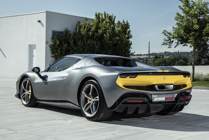 Silver 2022 Ferrari 296 GTB Assetto Fiorano Supercar