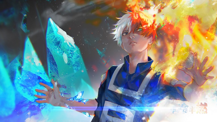 Shoto Todoroki from My Hero Academia Artwork