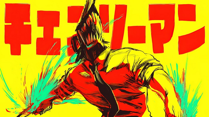 Chainsaw Man Denji in Dynamic Action Pose