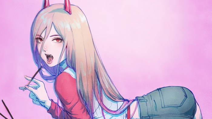 Power from Chainsaw Man in 4K Art