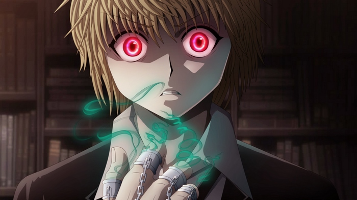 Kurapika's Scarlet Eyes and Nen Chains