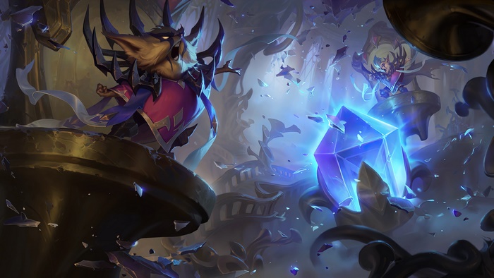 Kled and Yuumi from League of Legends