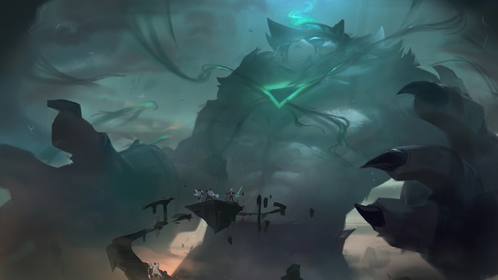 Ruined King and small figures from League of Legends