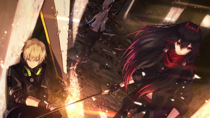 Punishing Gray Raven game characters Kamui and Lucia