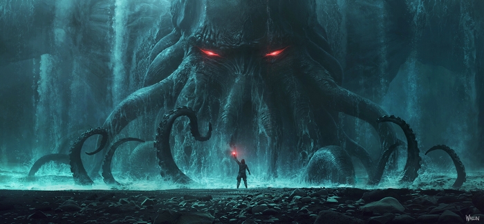 H.P. Lovecraft Sea Monster Encounter