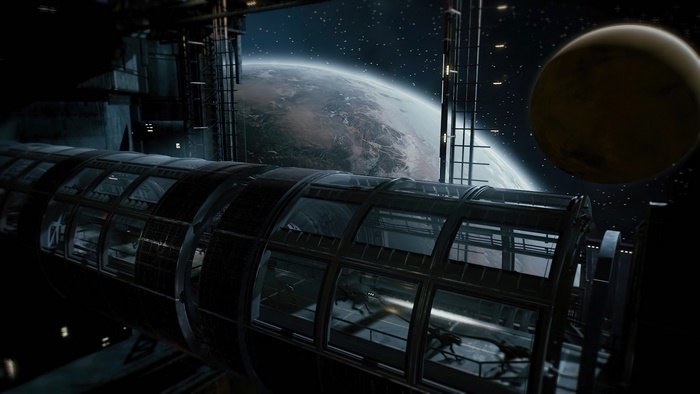 Aliens: Fireteam Elite game in space with planets