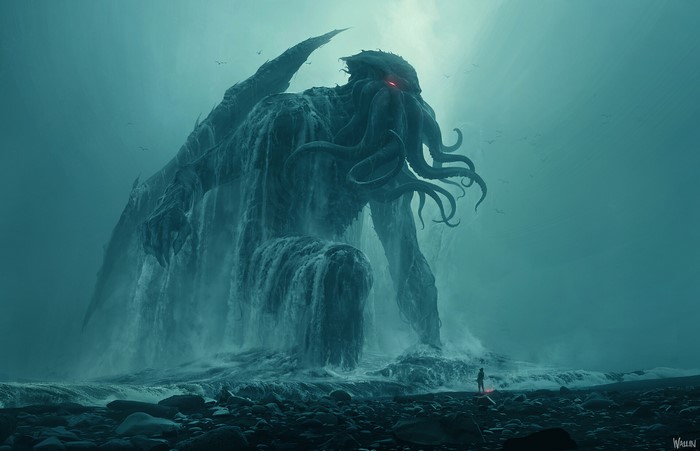 H.P. Lovecraft Inspired Giant Sea Creature
