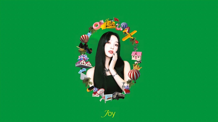 Joy from Red Velvet with toys and houses