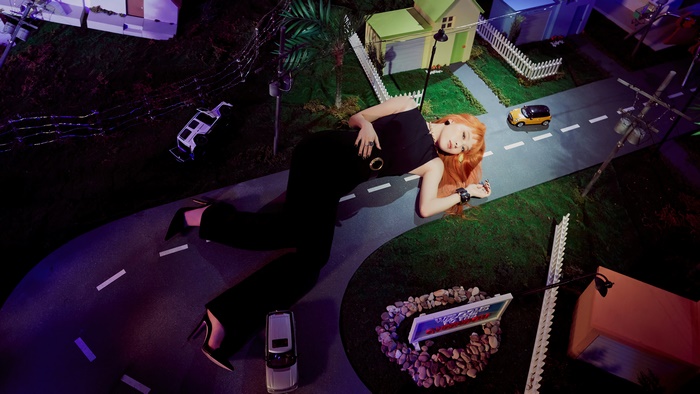 Seulgi from Red Velvet in a miniature town