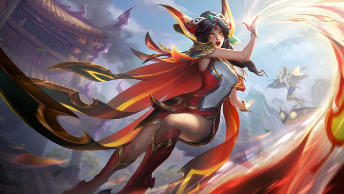 Brave Phoenix Xayah from League of Legends 4K