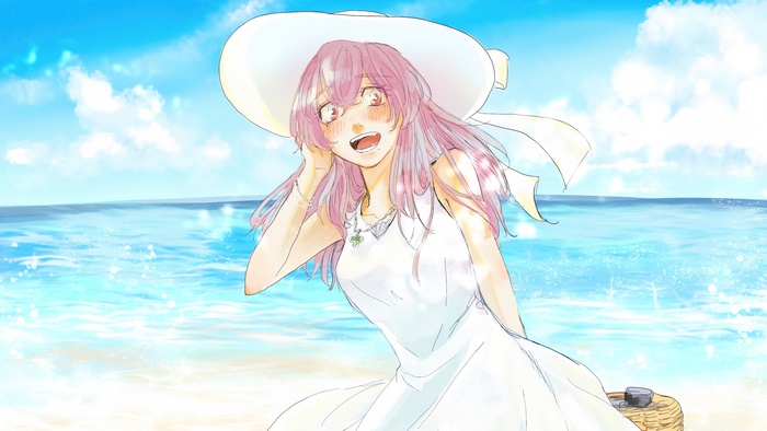 Hinata Tachibana from Tokyo Revengers at the beach 4K