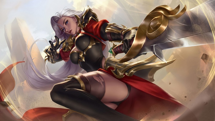 Fantasy warrior girl with sword 4K