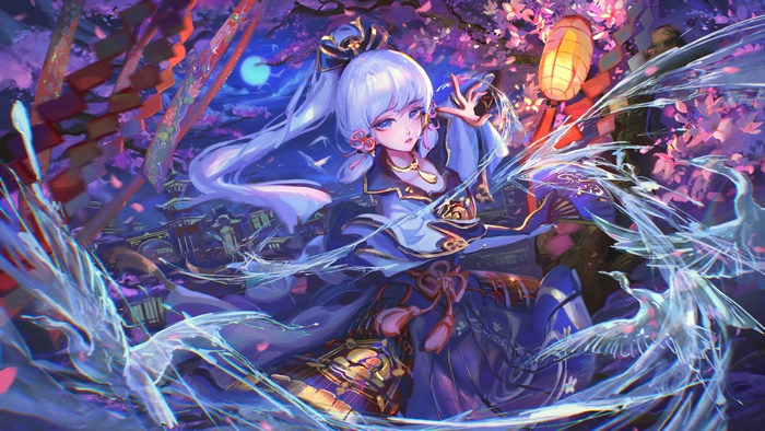 Kamisato Ayaka from Genshin Impact in 4K