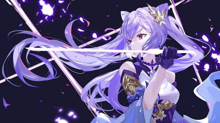 Keqing from Genshin Impact in Art