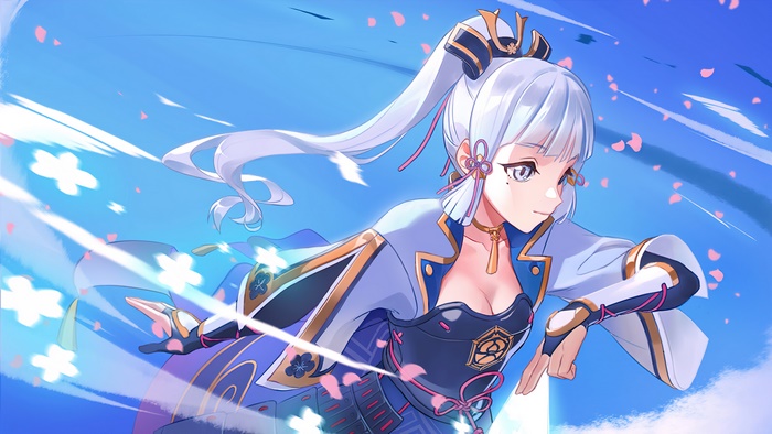 Kamisato Ayaka from Genshin Impact 4K Art