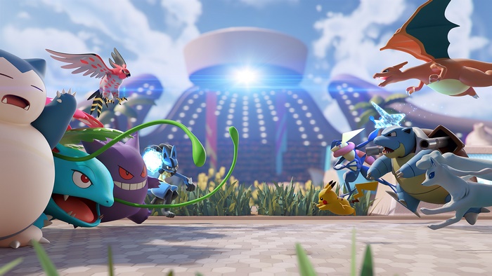 Pokemon Unite MOBA game with multiple Pokemon characters