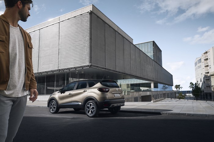 Renault Captur SUV parked outside modern building